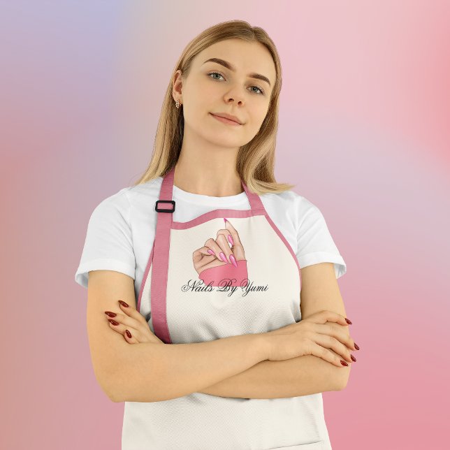Elegant Nail Artist Manicurist Uniform Staff  Apron (Creator Uploaded)