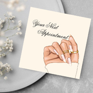 Elegant Nail Salon Manicurist Appointment Card