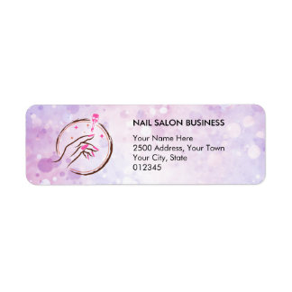 Elegant Nail Tech Return Address Label