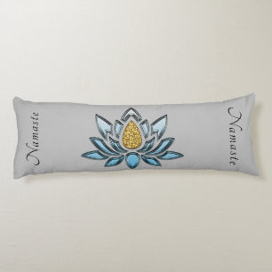 Elegant Namaste Lotus Flower Zen Yoga Meditation Body Cushion