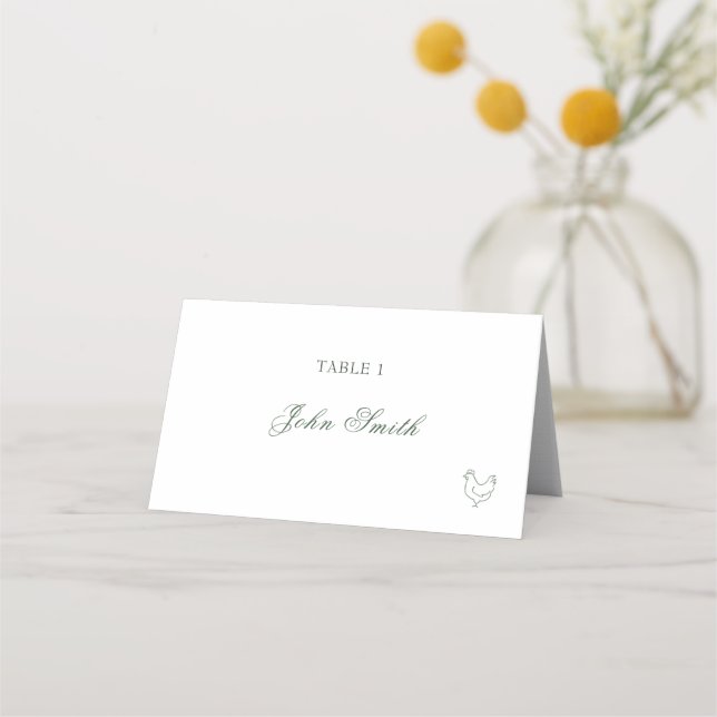 Elegant Name Food Card (Front)