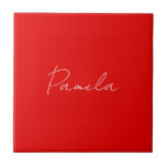 Elegant Name Minimalist Classical Warm Red Tile<br><div class="desc">This template can be customised to meet all professional occupations.</div>