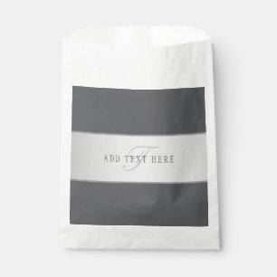 Elegant Name & Monogram Lettering (or other text) Favour Bags