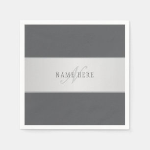 Elegant Name & Monogram Lettering (or other text) Napkin