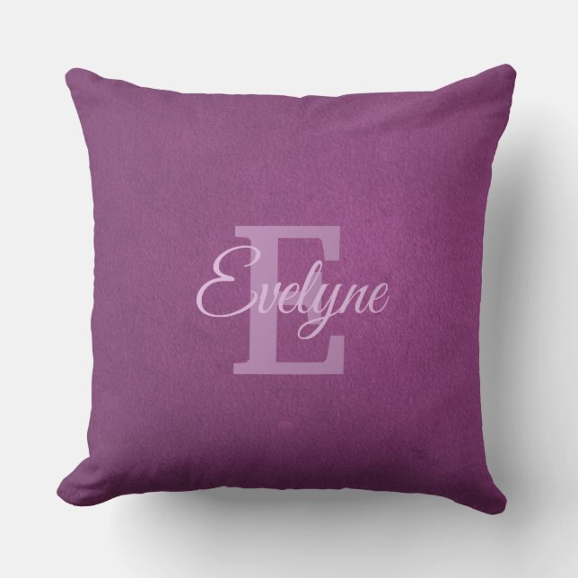 Elegant Name Monogram Template Initial E Script Cushion (Front)