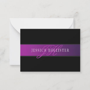 Elegant Name & Monogrammed Initial/s Card