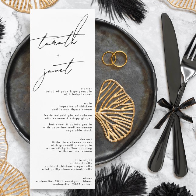 Elegant NAMES | Stylish Black & White Wedding Programme (Creator Uploaded)