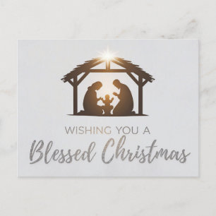 Elegant Nativity Scene Christmas Card 