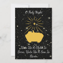 Elegant Nativity Scene Starry Night Christmas