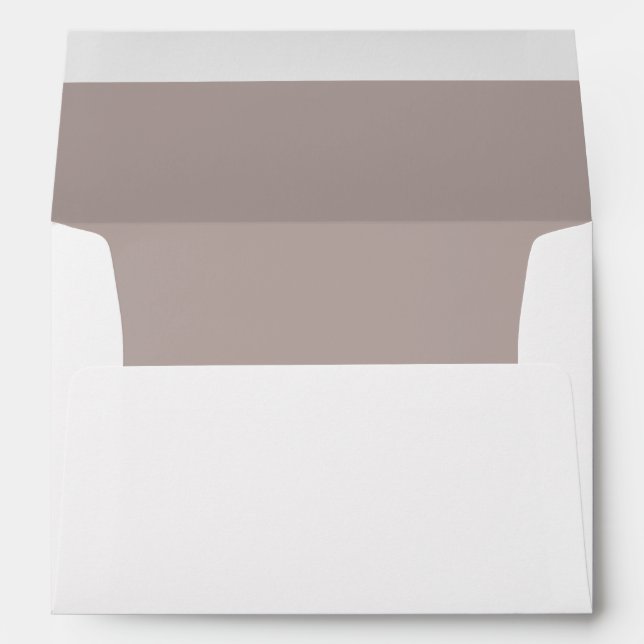 Elegant Natural Cream Lined Wedding Envelope (Back (Bottom))