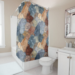 Elegant Natural Stone Marble Pattern Shower Curtain