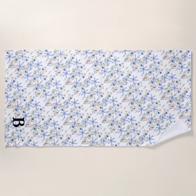 Elegant Nature Aesthetic Design Beach Towel (Front)