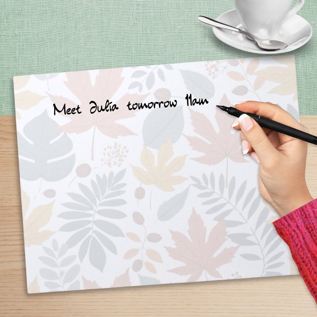 Elegant Nature Autumn Leaves Notepad (A large notepad with Autumn leaves design on each tear-off page)