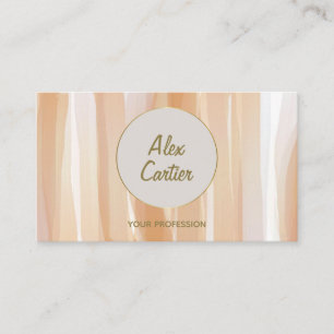 Elegant Nature Brushstroke Wood Grain Business Card