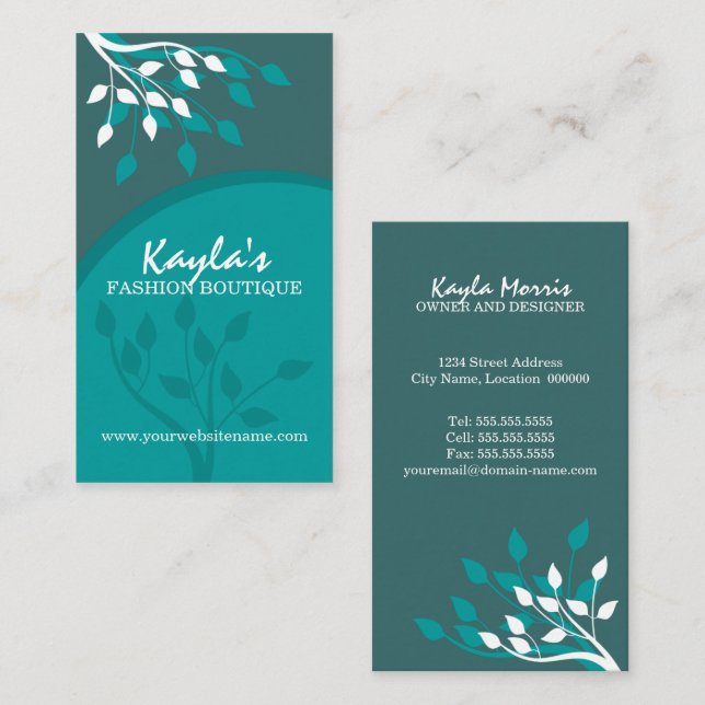 Elegant Nature Design Business Card (Front/Back)