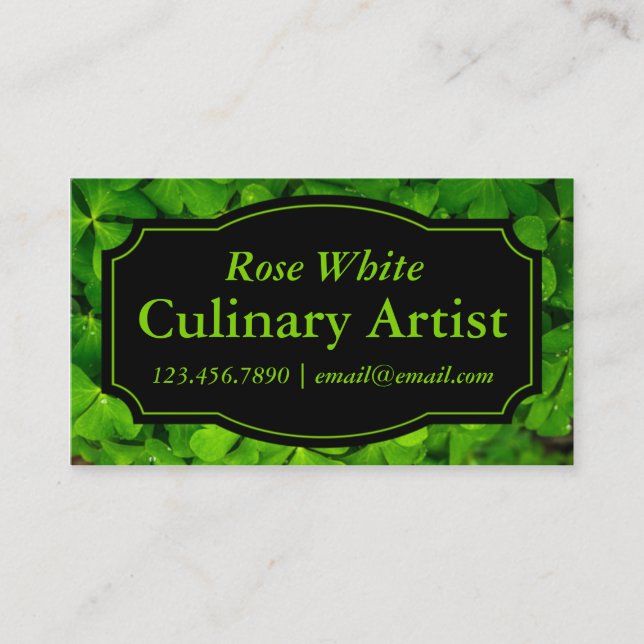 Elegant Nature Inspired Business Card (Front)