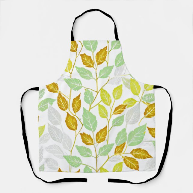 Elegant Nature-Inspired Leaf Design Apron (Front)