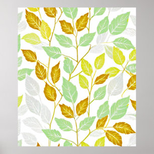 Elegant Nature-Inspired Leaf Design Poster