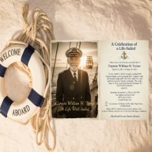 Elegant Nautical Anchor Memorial Template