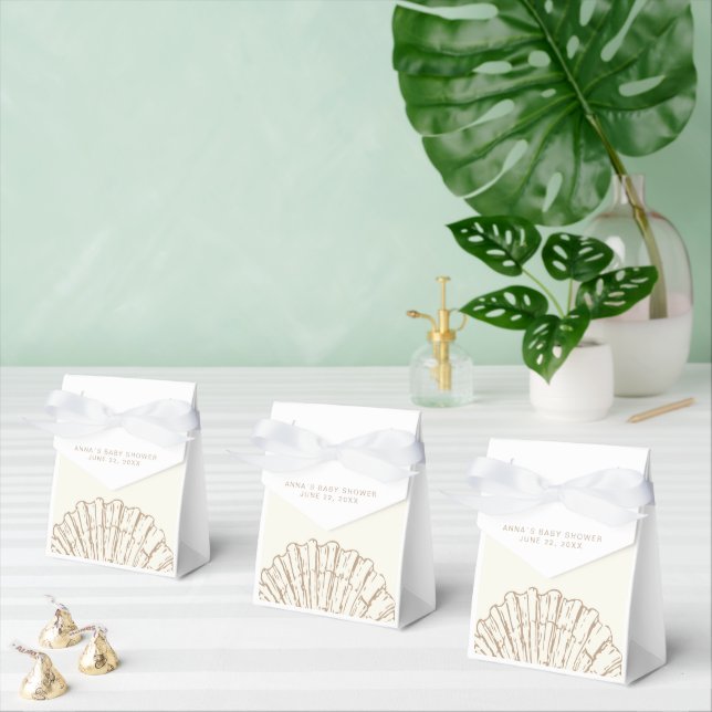 Elegant Nautical Clamshell Baby Shower Favour Box (Multiple)