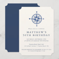 Elegant Nautical Compass Adult Birthday Party