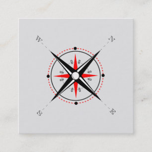 Elegant Nautical Compass Business Card