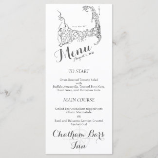 Elegant Nautical Menu Card