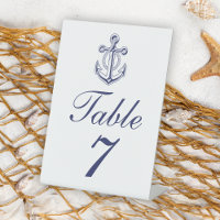 Elegant Nautical Navy Blue Anchor Wedding