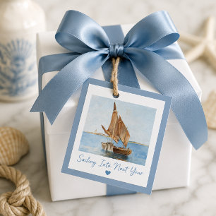 Elegant Nautical Sailboat Gift Tags