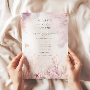 Elegant Nautical Underwater Engagement Invitation