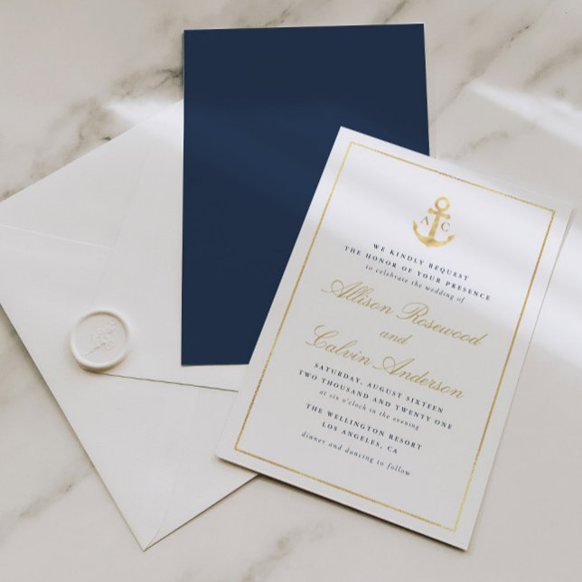elegant nautical wedding invitation (Creator Uploaded)