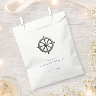 Elegant Nautical Wheel Thank You Favour Bags