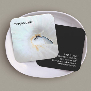 Elegant Nautilus Shell Tropical Square Business Card