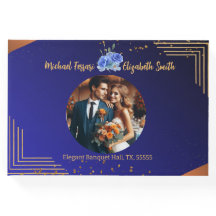 Elegant Navy and Burnt Orange Elegant Wedding