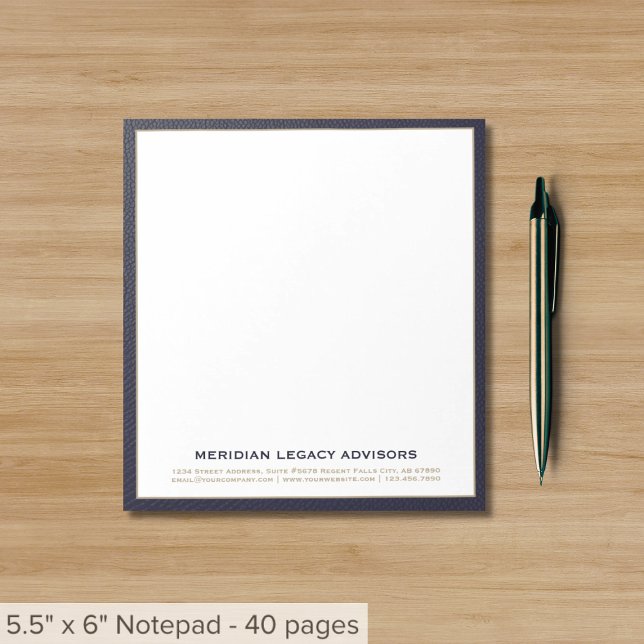 Elegant Navy and Gold Business Notepad (Creator Uploaded)