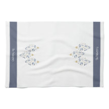 Elegant Navy and Gold Watercolor Holiday Ornament