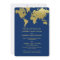 Elegant Navy and Gold World Map Wedding