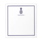 Elegant Navy and White Pineapple with Border