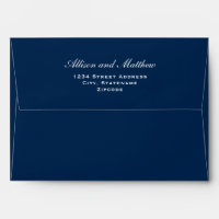 Elegant Navy Blue and White Wedding