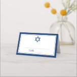 Elegant Navy Blue Bar Mitzvah Place Card<br><div class="desc">Elegant Navy Blue Bar Mitzvah Place Card</div>