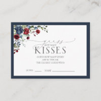 Elegant Navy Blue Burgundy Bridal Shower Game
