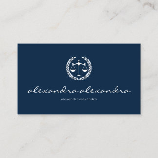 Elegant Navy Blue Business Card Card