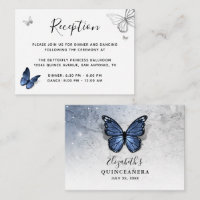 Elegant Navy Blue Butterfly Details