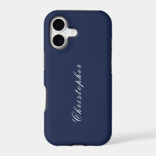 Elegant Navy Blue Custom Name