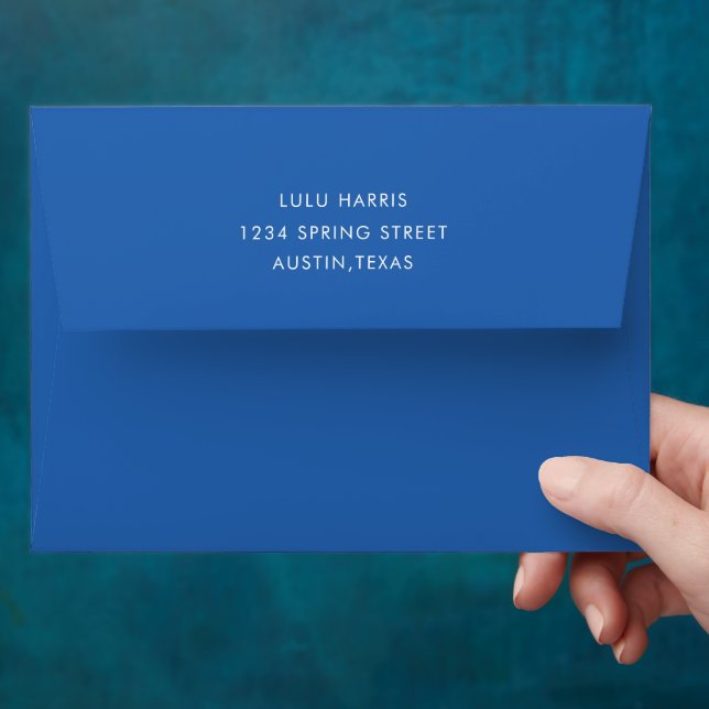 ELEGANT NAVY BLUE Envelope (Hand)