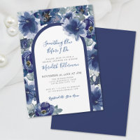 Elegant Navy Blue Floral Bridal Shower