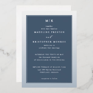 Elegant Navy Blue Formal Invitation