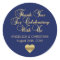 Elegant Navy Blue Gold Nautical Thank you Wedding