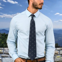 Elegant Navy Blue Grey Monogram Personalised