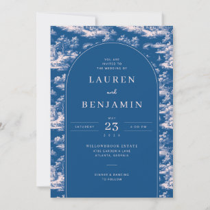 Elegant Navy Blue Landscape Invitation